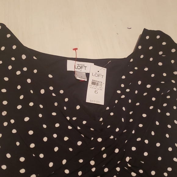 NWT Ann Taylor Loft Polka-dot dress - Picture 5 of 5